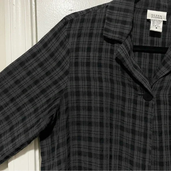 Vtg 90s Eileen Fisher S Linen Silk Blend Top - Picture 3 of 7